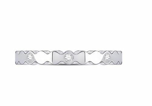 14K White Gold Diamond Bezel Women's Band Ring - 1/12 Cttw, Elegant Stackable Ring for Wedding, Anniversary & Everyday Wear