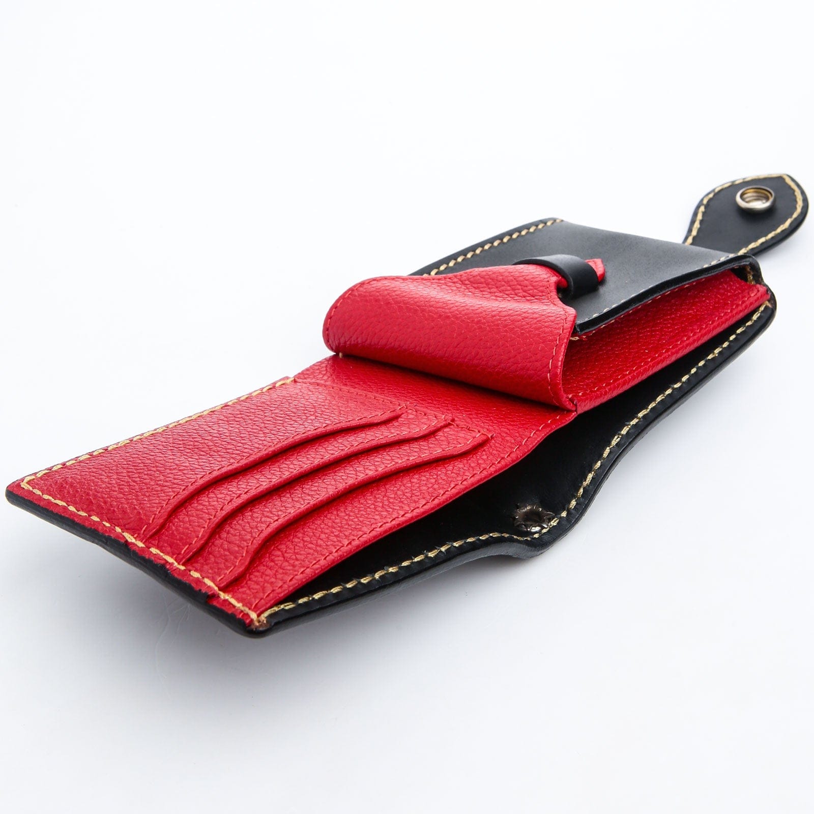 Authentic Leather Turquoise Indian Cowboy Floral Biker Wallet for Men - Handmade Western Style Money Clip Billfold (Perfect for Bikers, Riders & Western Fashion Enthusiasts)