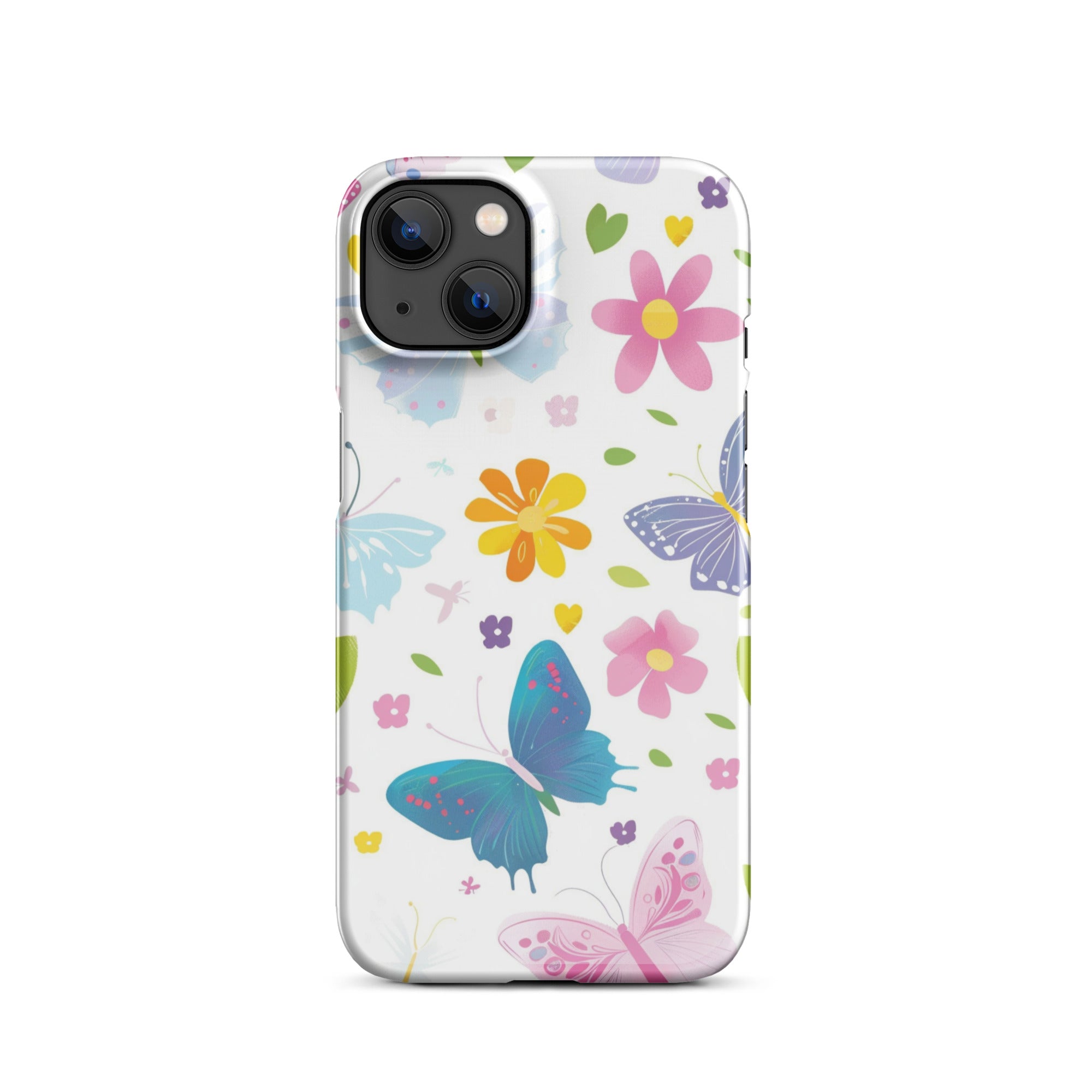 Cute Butterflies Snap Case for iPhone - Durable Protective Cover with Stylish Butterfly Design - Perfect for Everyday Use, Travel & Gift Giving