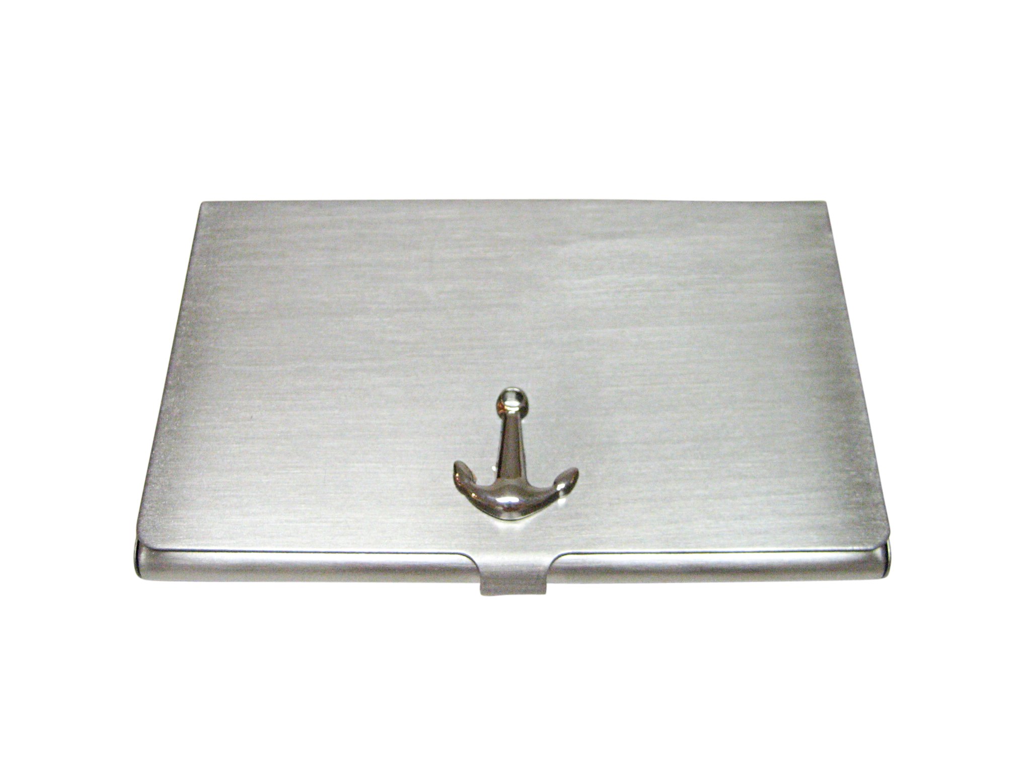 Kiola Designs Smooth Nautical Anchor Business Card Holder - Premium Metal Card Case for Office, Home & Gifts - Perfect for Professionals, Entrepreneurs & Corporate Events