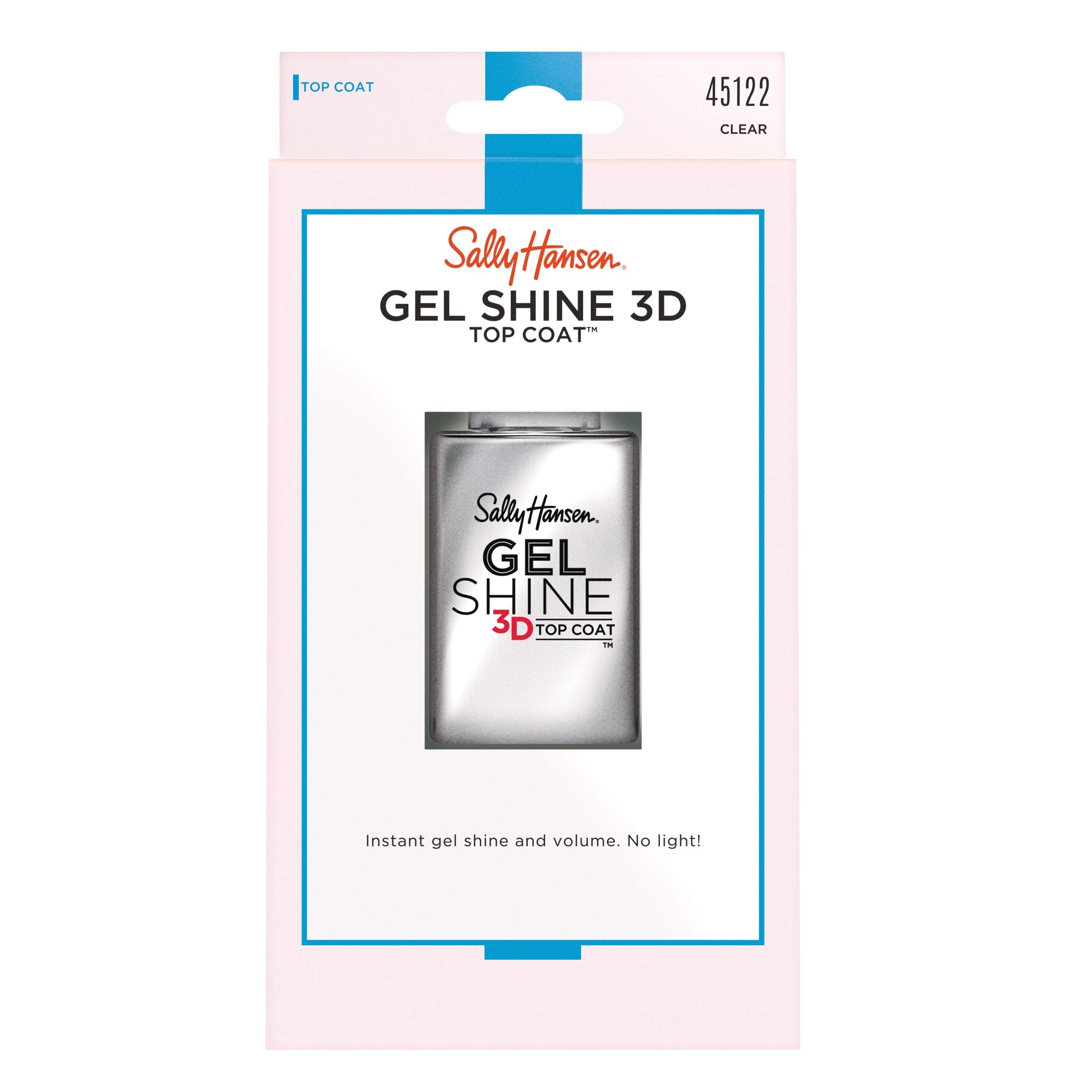 Sally Hansen 3D Gel Shine Top Coat Nail Polish - 0.45 fl oz - Long-Lasting High Gloss Finish for Manicures & Pedicures - Perfect for Salon Quality Nails at Home, Parties, Weddings & Special Occasions