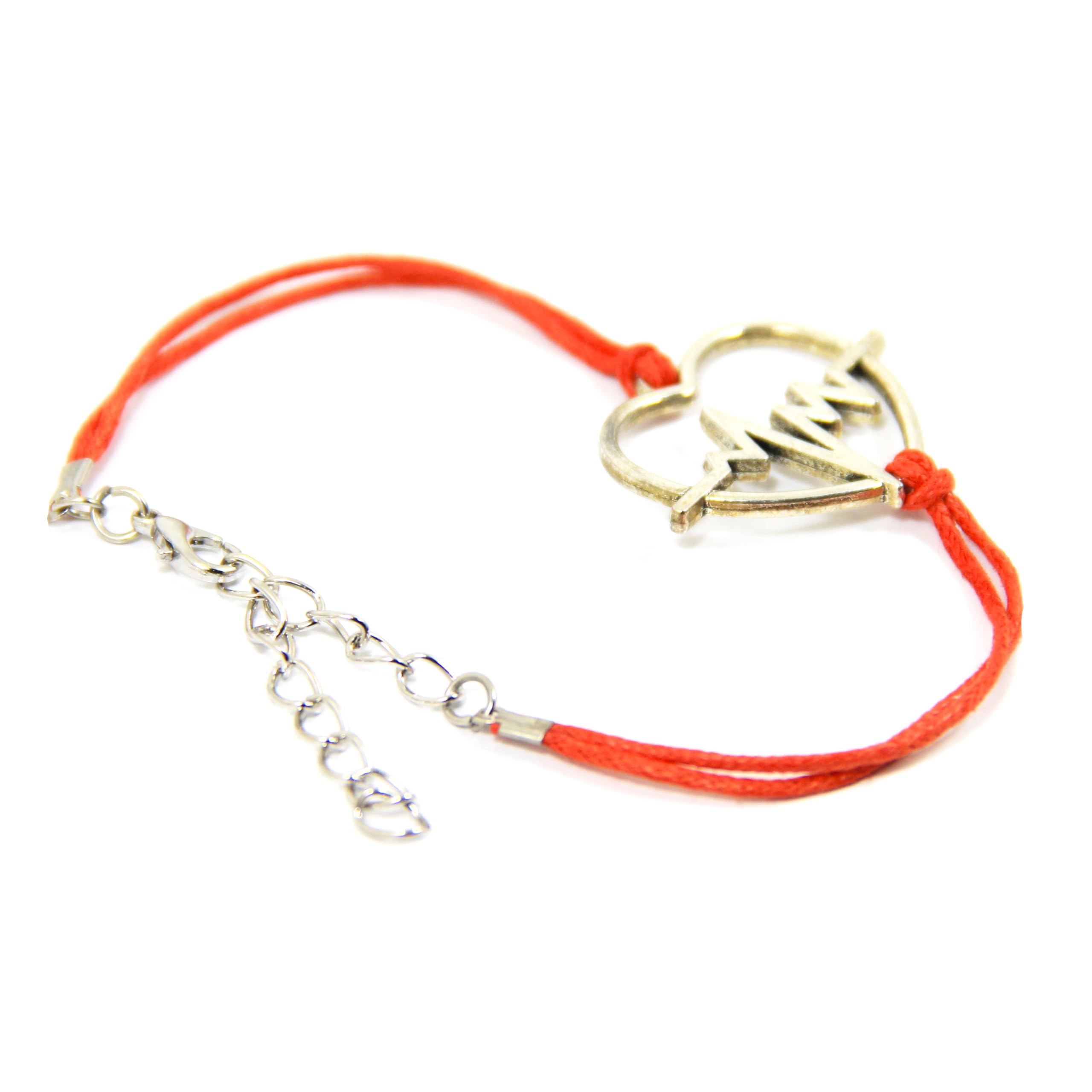 Heartbeat Bracelet - EKG Cardiogram Jewelry Gift for Doctors, Nurses, Doula & Medical Students - Adjustable Hemp Cord - Perfect for Graduation, Appreciation & Daily Wear