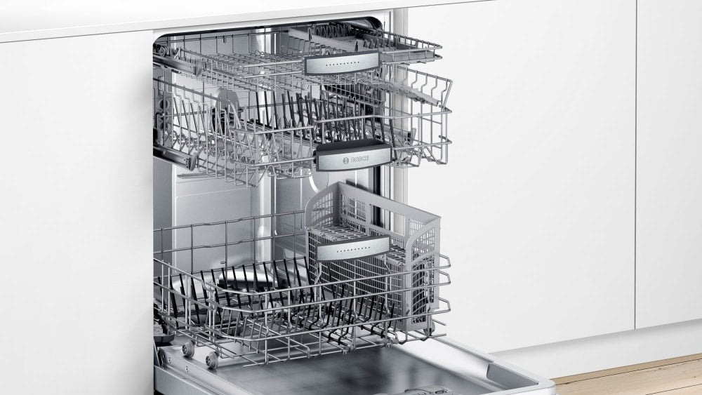 BOSCH SHPM88Z75N 800 Series 24 Inch Stainless Steel Fully Integrated Built-In Dishwasher - Perfect for Modern Kitchens & Large Families