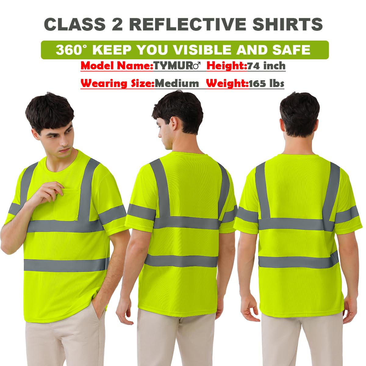 Men's Safety Work T-Shirts - Breathable Athletic Construction Shirts for Summer | Durable & Comfortable for Outdoor Jobs, Sports & Active Lifestyles