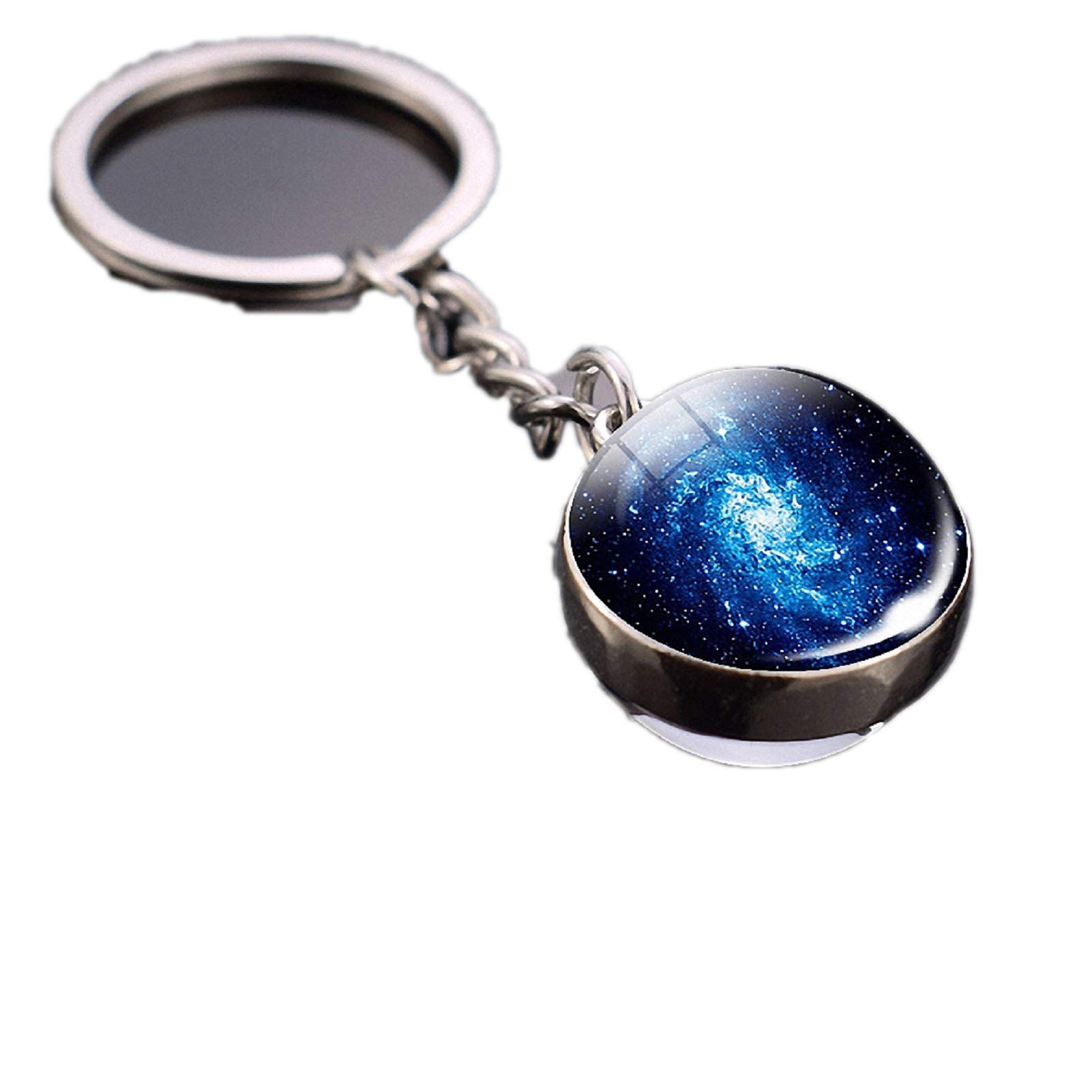 Solar System Planet Keychain - Galaxy Art Glass Cabochon Ball Keychain for Backpacks, Gifts & Space Enthusiasts | Astronomy Lover Accessories