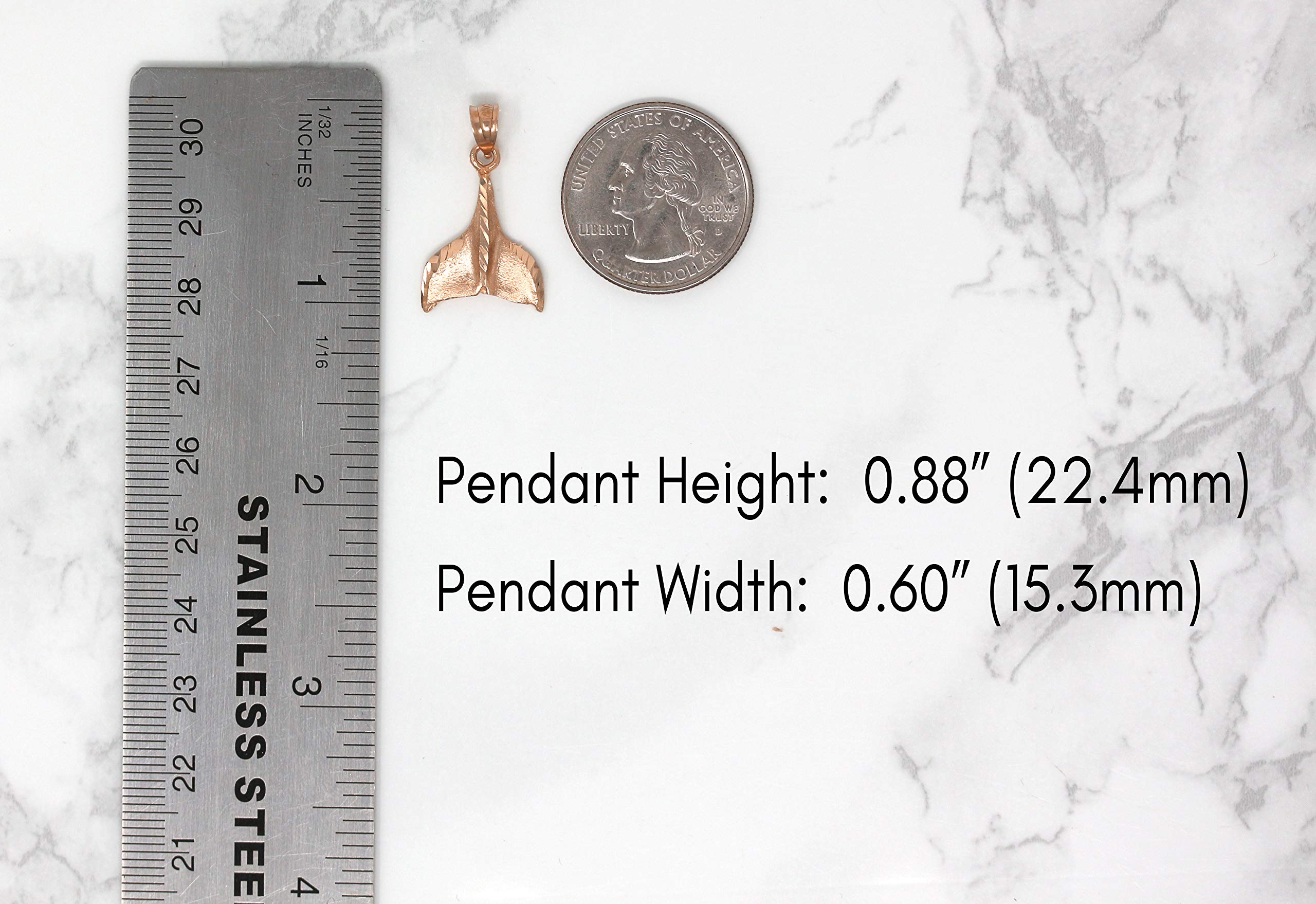 10K Gold Whale Tail Charm Pendant Necklace for Women - Elegant Ocean Jewelry Gift for Beach Lovers & Mermaid Style Accessories - Perfect for Casual Wear, Beach Vacations & Gift Giving
