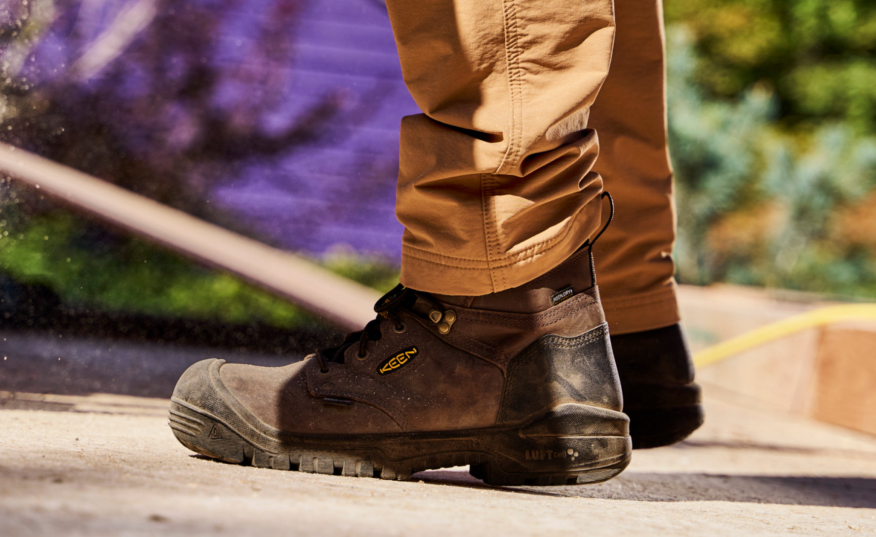 Men's Independence 8 Waterproof Work Boots (Soft Toe) - Dark Earth/Black - Durable Slip-Resistant Safety Shoes for Construction, Hiking & Outdoor Work