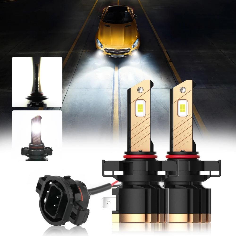 9012/HIR2 LED Headlight Bulbs 90W 22000LM - Super Bright 6500K Cool White - Q20 Series 1:1 Halogen Replacement - Pack of 2 - Perfect for Night Driving & Off-Road Vehicles
