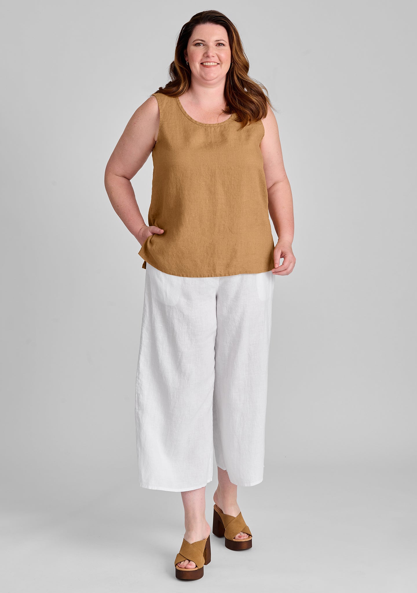 Linen Tank Top for Women - Soft & Breathable Summer Essential - Perfect for Casual Wear, Beach Outfits, and Layering