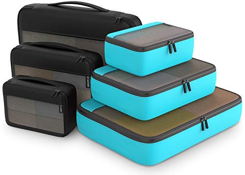 Premium Packing Cubes Set - 6-Piece Travel Organizer Bags for Luggage & Suitcases | Space-Saving Compression Packing Cubes for Clothes, Underwear & Toiletries | Perfect for Business Trips, Vacations & Weekend Getaways