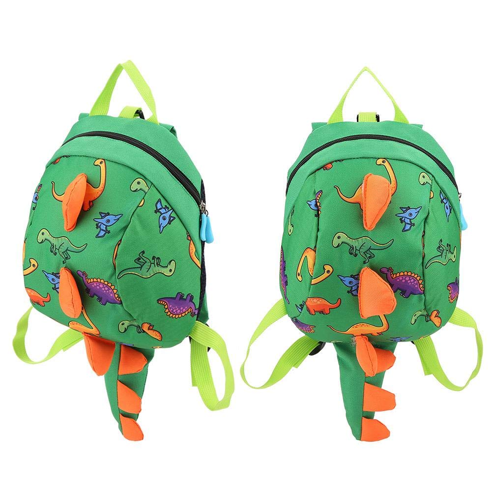 Dinosaur Backpack for Kids & Toddlers - Cartoon School Backpack with Safety Harness Leash, Snack & Lunch Bag for Preschool Boys & Girls (Green) | Perfect for School, Travel & Outdoor Adventures