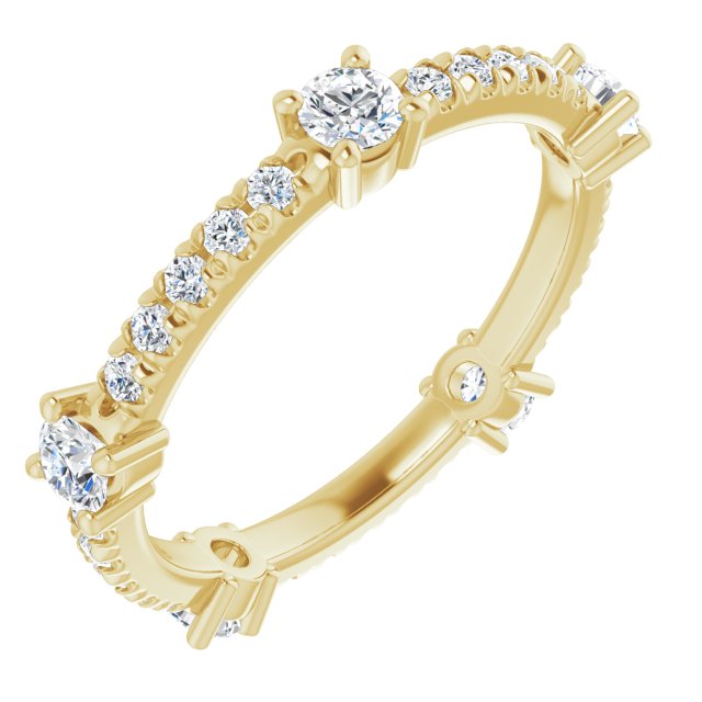 0.87 Carat Round Diamond Eternity Wedding Band - Sparkling Diamond Ring for Anniversary, Engagement & Special Occasions