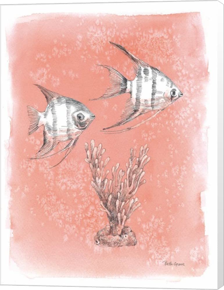 Beth Grove Coastal Sea Life III Canvas Wall Art - 9x12 Inches Museum Wrapped Ocean Painting - Perfect for Beach House Decor, Living Room & Bedroom Wall Decor