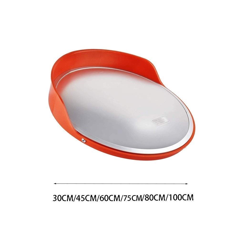 30-100CM Concave Convex Safety Mirror - Durable, Portable, Undistorted Anti-Theft Mirror for Indoor/Outdoor Use (60CM) - Perfect for Driveways, Parking Lots & Warehouse Safety