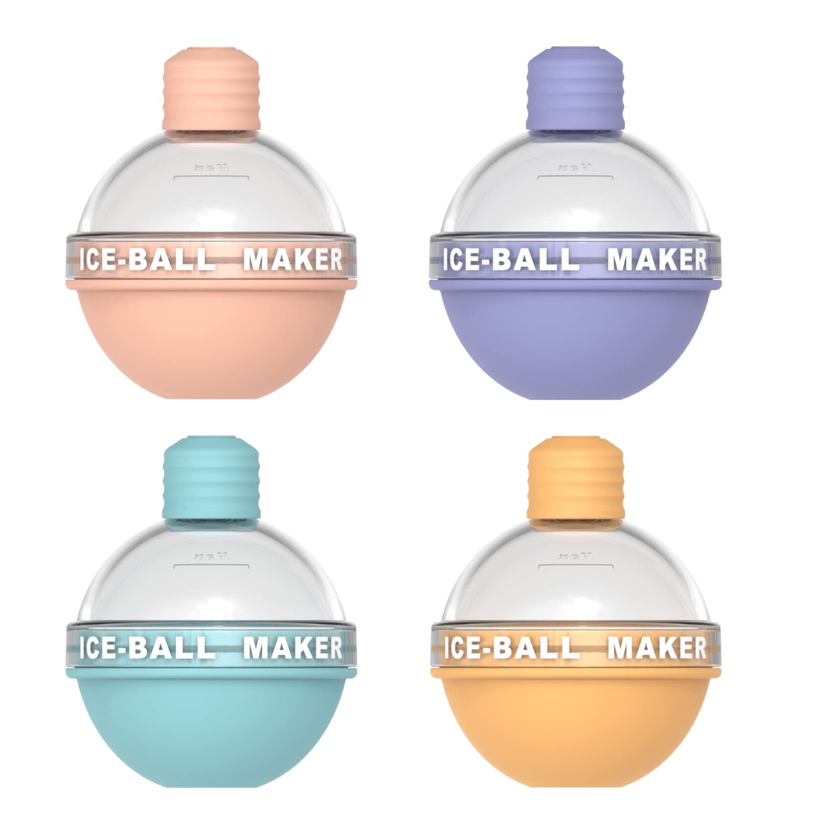 Premium Silicone Ice Ball Maker Mold - 2.5 Inch Round Whiskey Ice Cube Tray for Cocktails & Drinks | Candy Color Ice Sphere Maker | Perfect for Bourbon, Scotch & Home Bar | Creative Gift for Family & Friends | Great for Parties, Home Entertaining & Cocktail Making