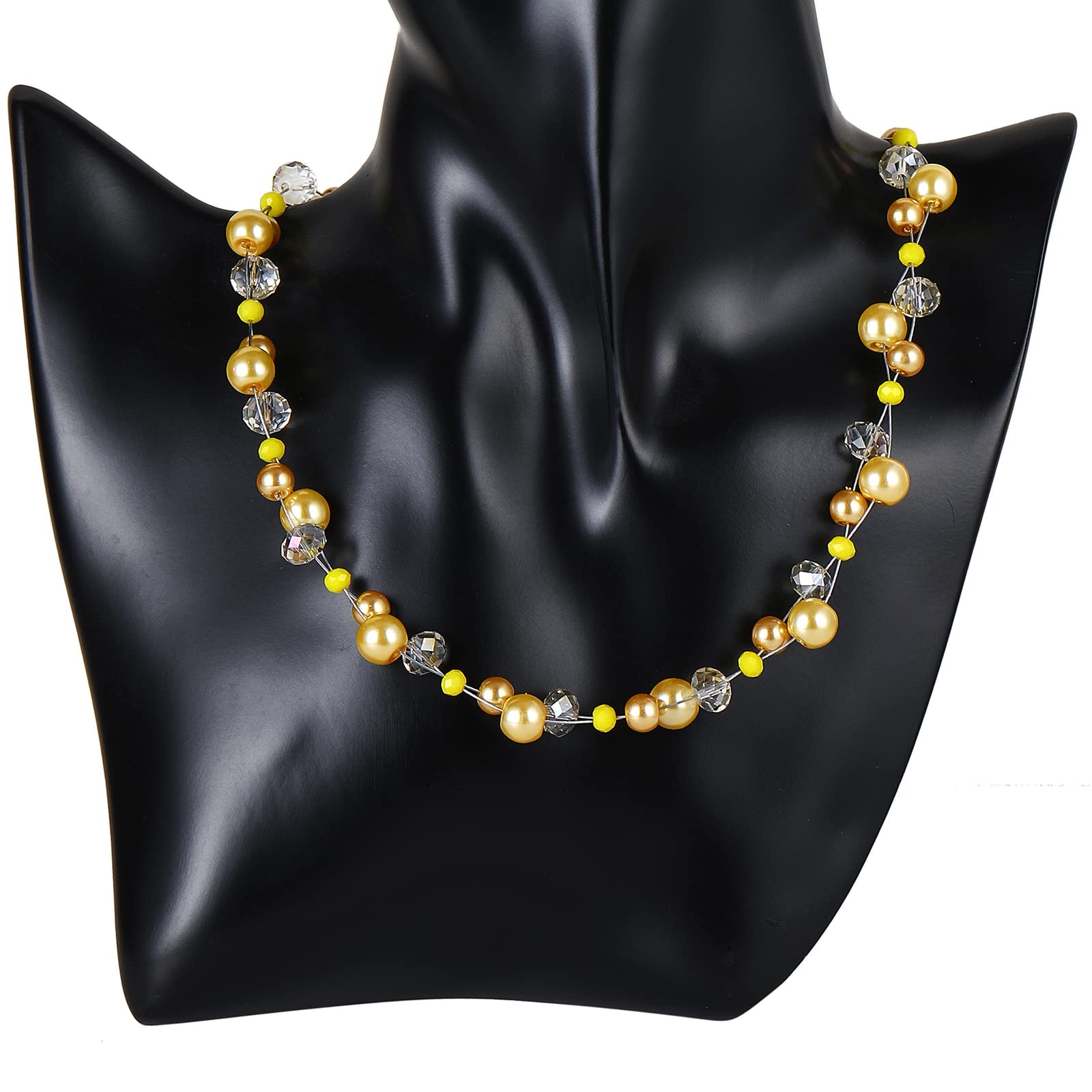 Elegant Turquoise Beaded Necklace for Women - Pearl & Crystal Bead Fashion Jewelry, Perfect Birthday Gift for Her | Ideal for Parties, Weddings & Everyday Wear