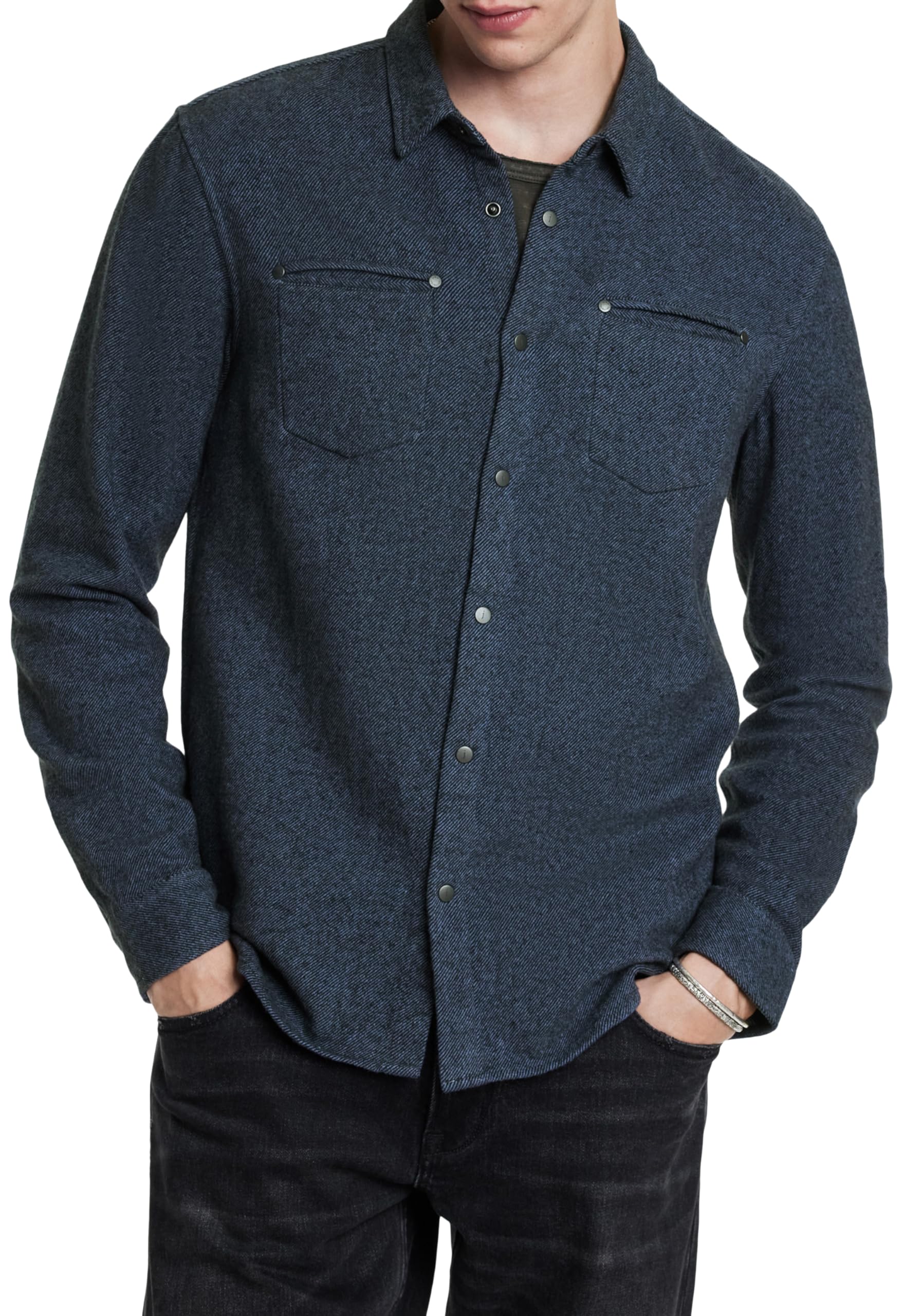 John Varvatos Men's Dario Button-Down Shirt | Slim Fit Casual Dress Shirt for Men | Perfect for Office, Date Night & Special Occasions