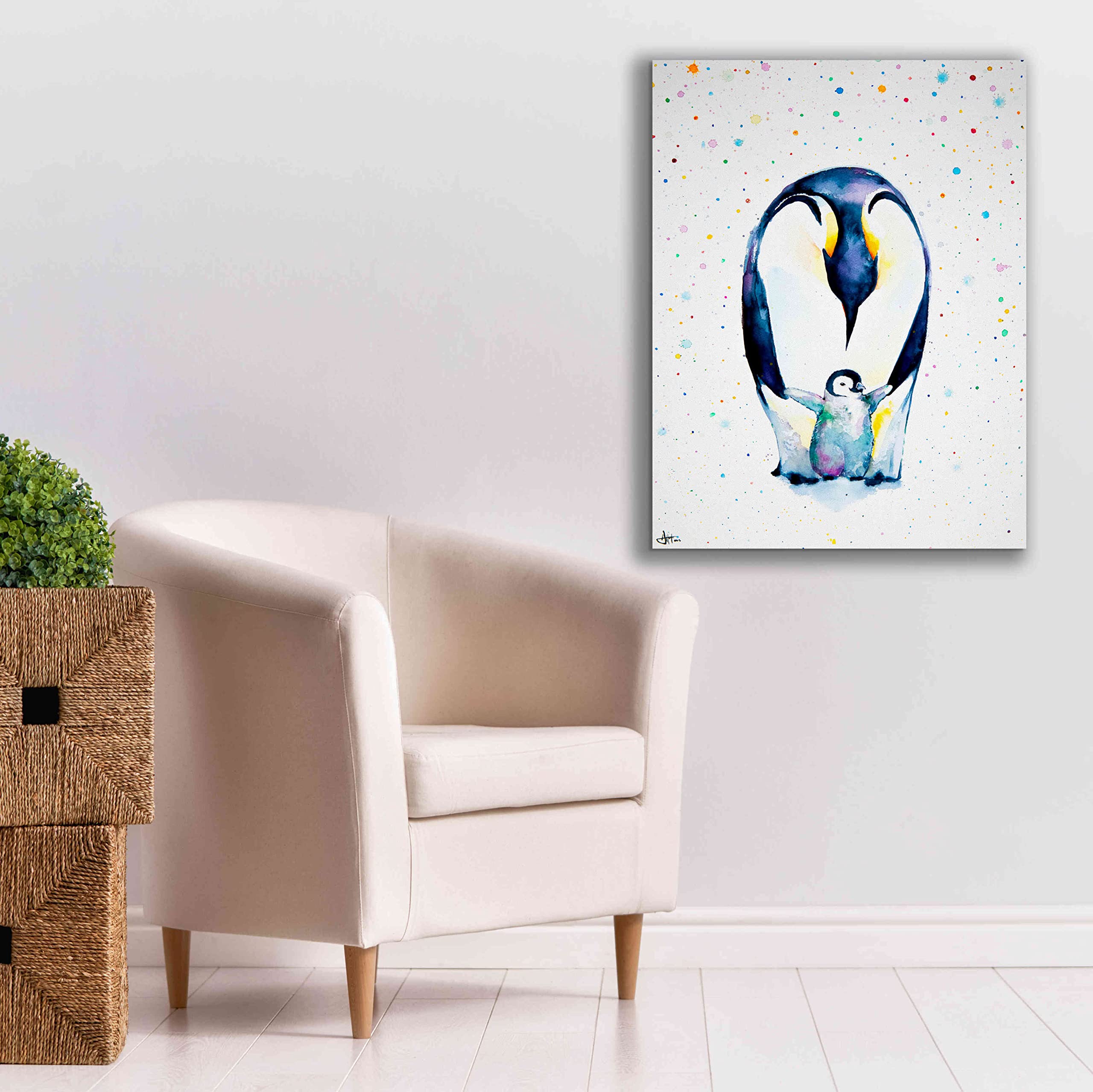 Little Steps by Marc Allante - Premium Giclee Canvas Wall Art Print 26x34 Inches - Perfect for Nursery, Kids Room Decor & Modern Home Wall Art