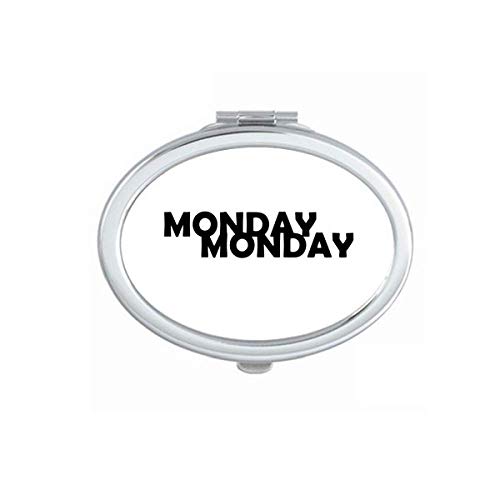 DIYthinker Stylish Monday Mirror - Portable Folding Double-Sided Makeup Mirror with Characters, Perfect for Travel, Home, and Salon Use