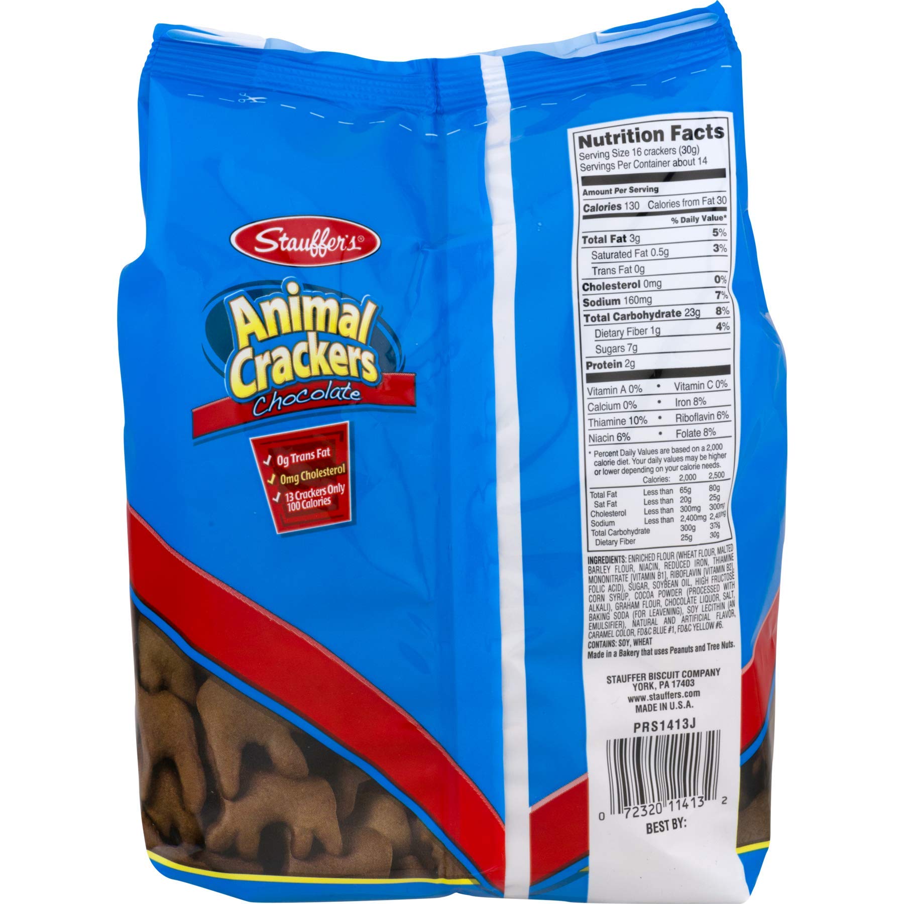 Stauffer's Original Chocolate Animal Cookies - 4 Bags | Classic Crunchy Snack for Kids, Parties & School Lunch | Perfect for Baking, Decorating & Holiday Treats