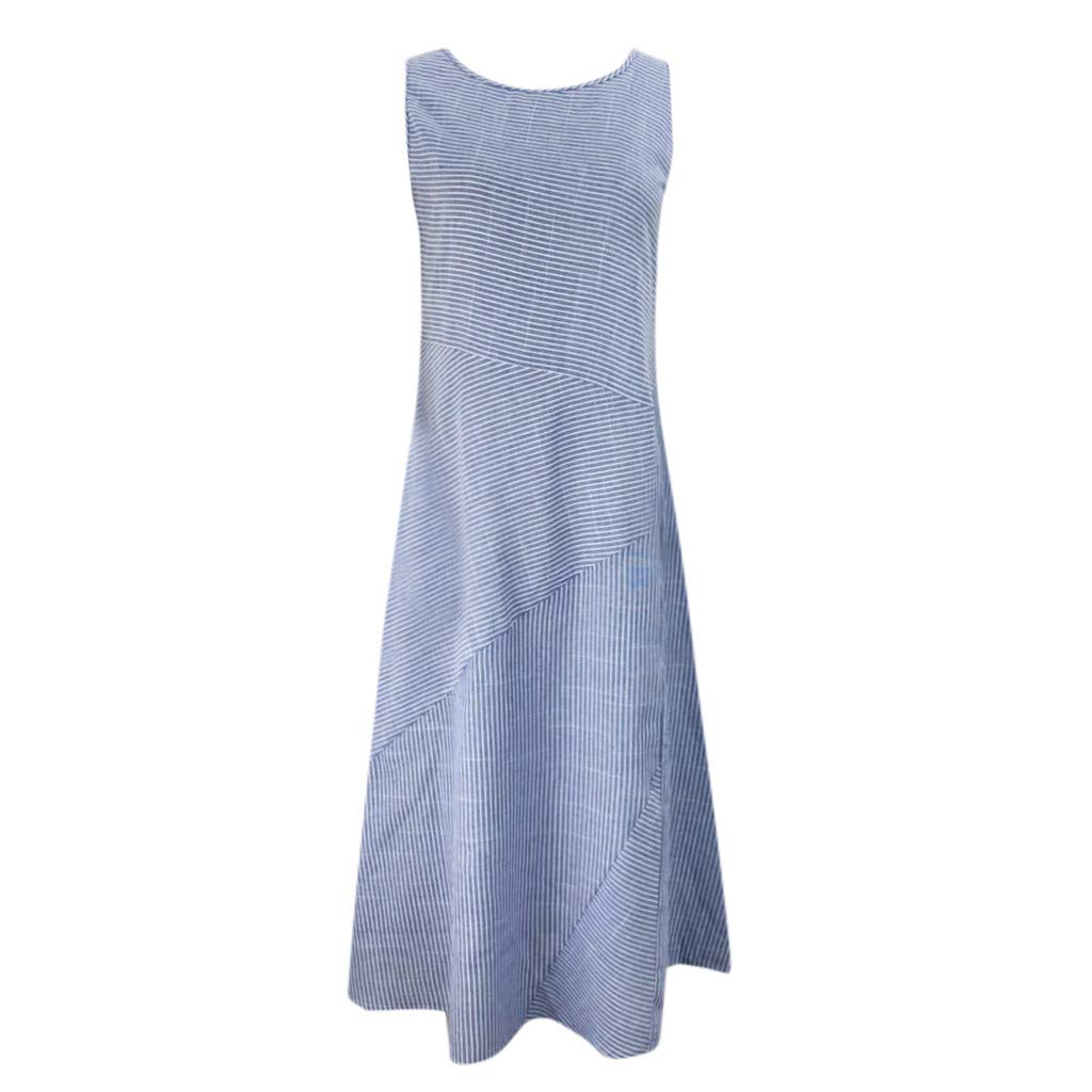 Linen Dresses for Women 2024 - Casual Sleeveless Sundress with Pockets | Beach & Summer Wear