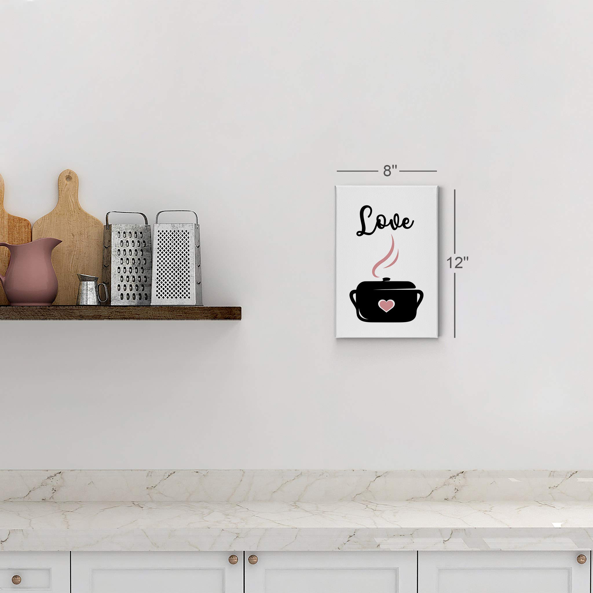 Smile Art Design Black and Pink Kitchen Canvas Wall Art Print - Modern Farmhouse Decor for Restaurant, Cafe & Dining Room - Housewarming Gift (36x24 Inch) - Ready to Hang for Home, Office & Commercial Spaces