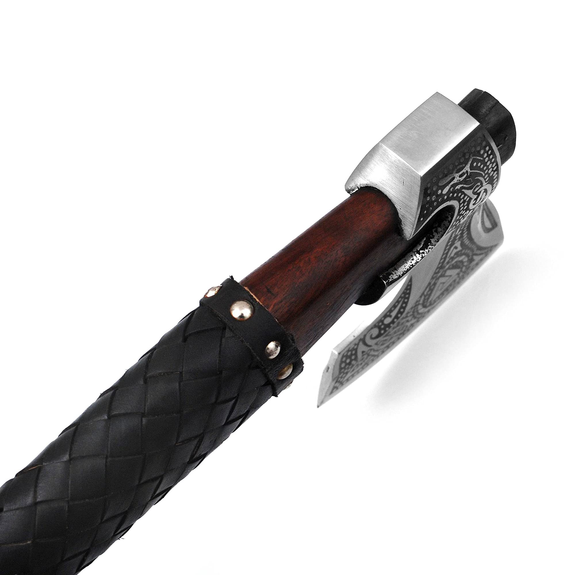 Premium Viking Axe - Handcrafted Bearded Camping & Hunting Axe with Engraved Blade & Rosewood Handle (ARSAXE09) - Perfect for Outdoor Adventures, Bushcraft & Wood Carving