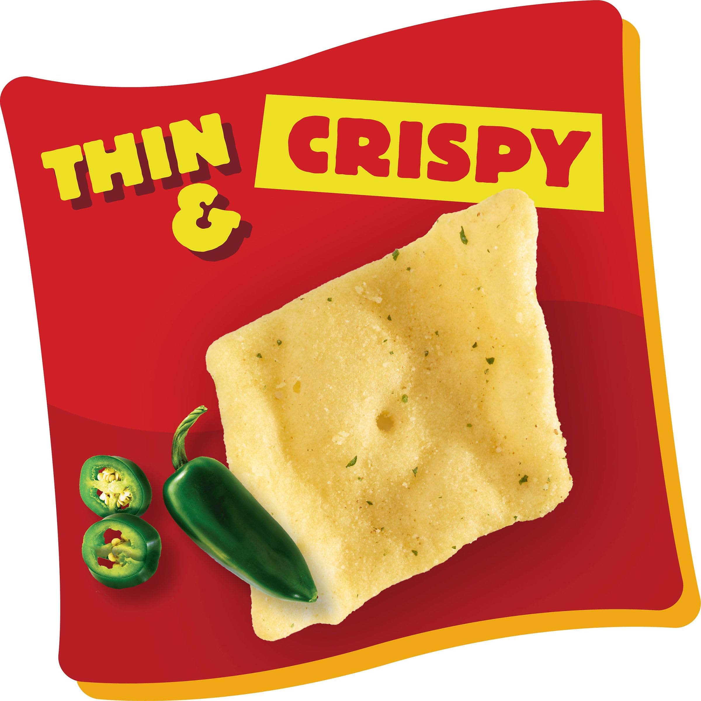 Cheez-It Snap'd Thin & Crispy Jalapeno Jack Cheese Crackers - 7.5oz Bag - Spicy Snack Chips for Lunch, Parties & On-the-Go Snacking - Crunchy Cheese Flavored Crisps Perfect for Movie Nights & Road Trips