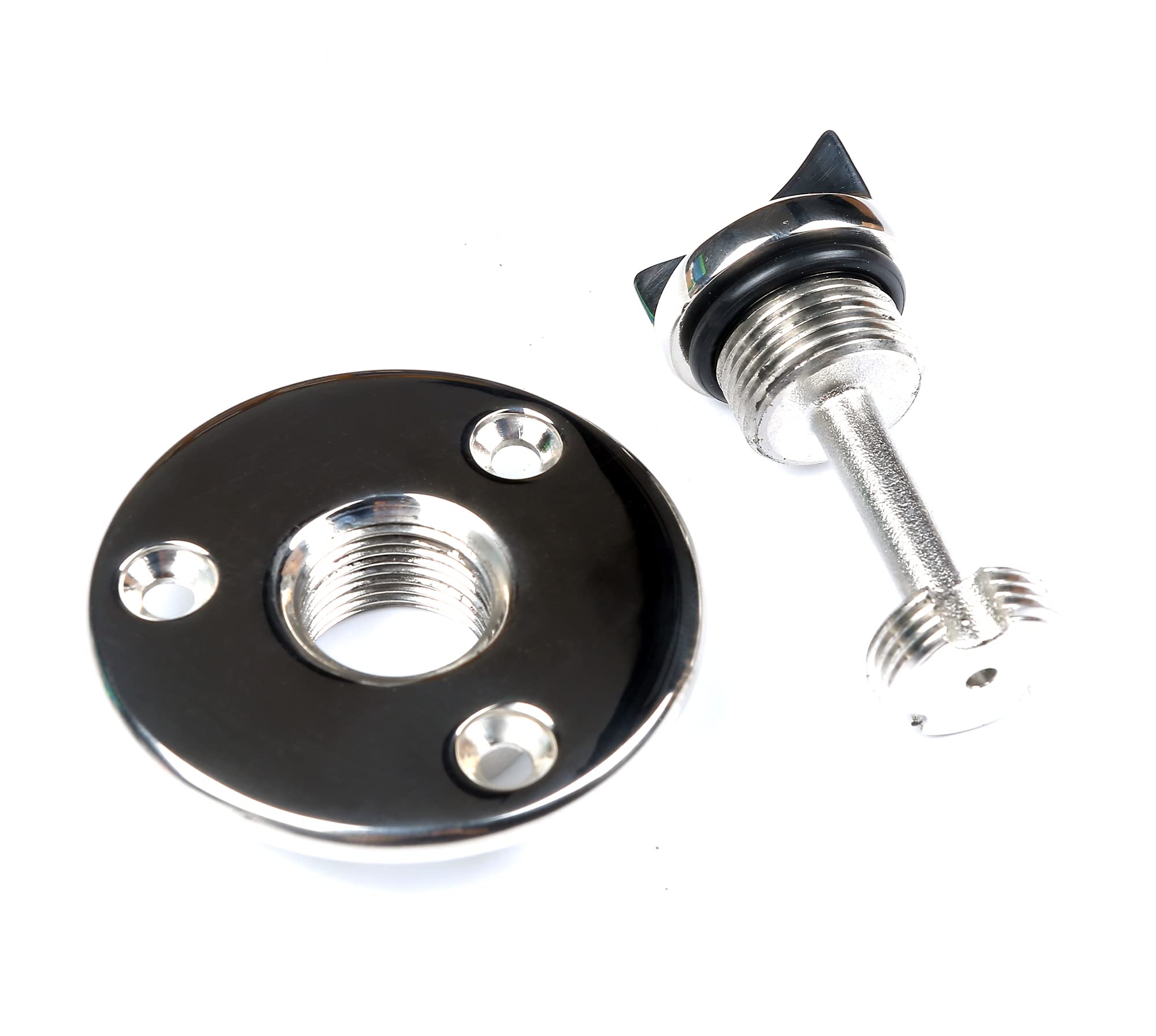 MXEOL Marine Stainless Steel Boat Garboard Drain Plug Kit with Screws - Corrosion-Resistant Bilge Drain Plug for Boats, Yachts & Watercraft - Perfect for Marine Maintenance & Emergency Repairs