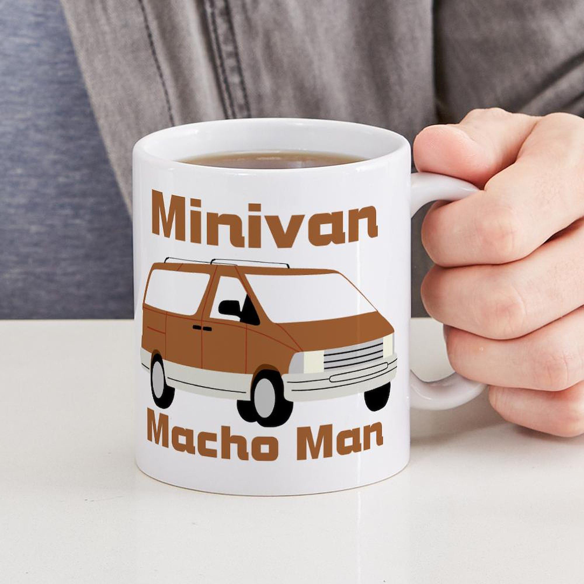 Minivan Mug 11 oz (325 ml) Ceramic Coffee Cup - Perfect for Parents, Road Trips & Commuting - Funny Car Lover Gift for Mom Dad