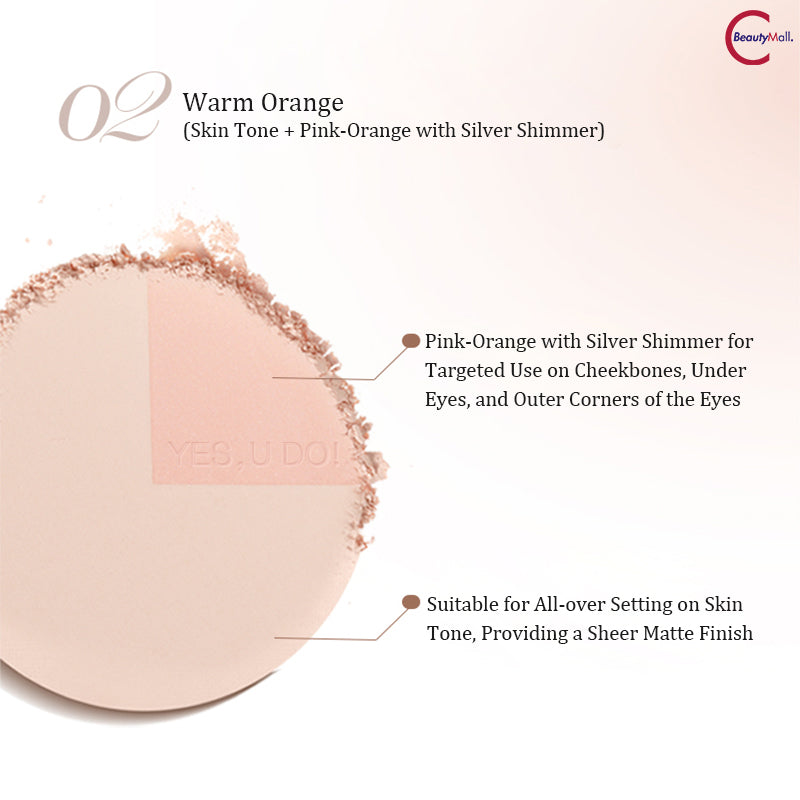 UODO Silk Matte Pressed Powder - Oil Control & Long Lasting Makeup Setting Powder for Face | Perfect for Daily Use & Special Occasions
