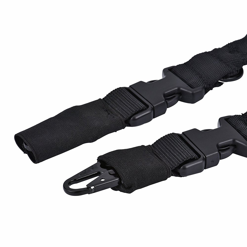 Adjustable 2-Point Rifle Sling with Metal Hook - Heavy Duty Nylon for Hunting & Airsoft