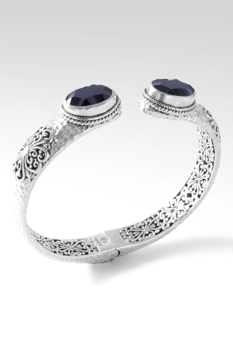 Sweet to the Soul Tip to Tip Black Spinel Bracelet - Elegant Adjustable Jewelry for Women, Perfect for Everyday Wear, Date Nights & Special Occasions