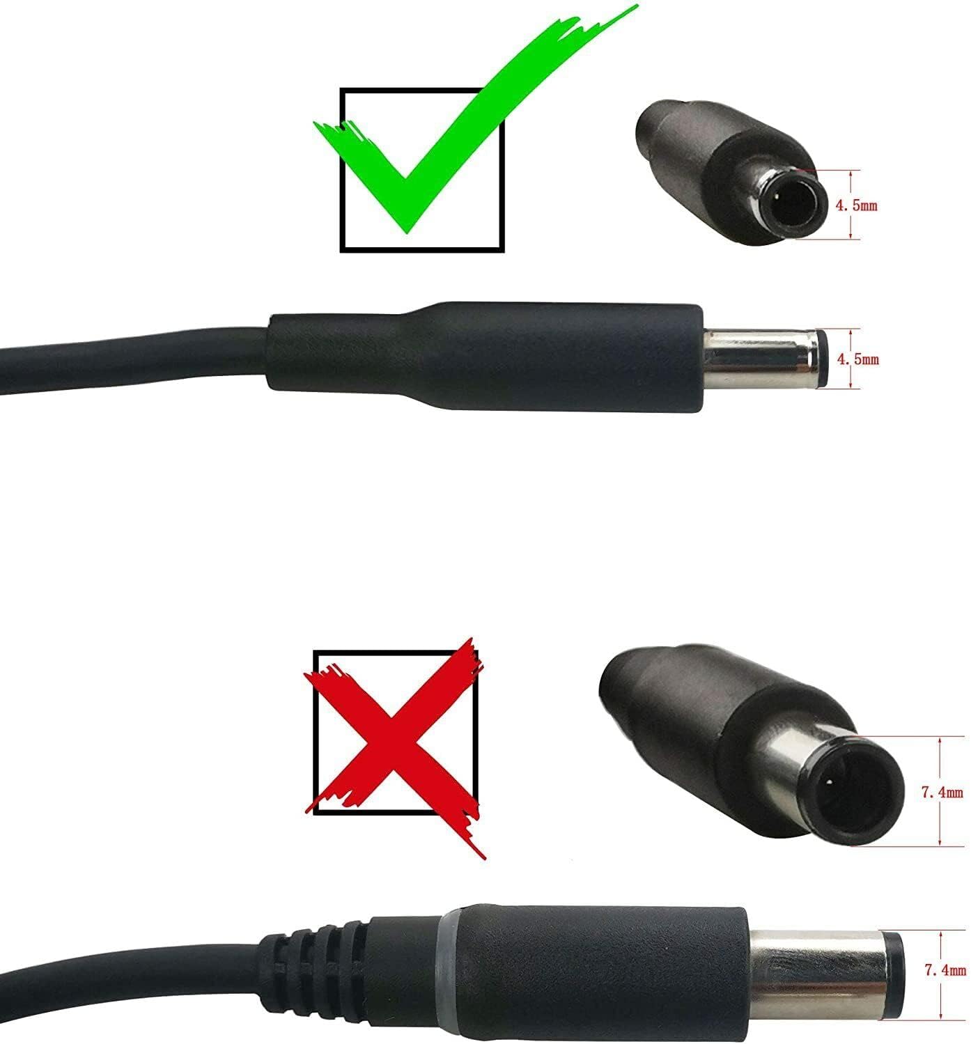 Original Dell 65W AC Adapter Charger for Inspiron 15 3511 Laptop - 19.5V 3.33A Power Supply Cord - Perfect for Home, Office & Travel Use