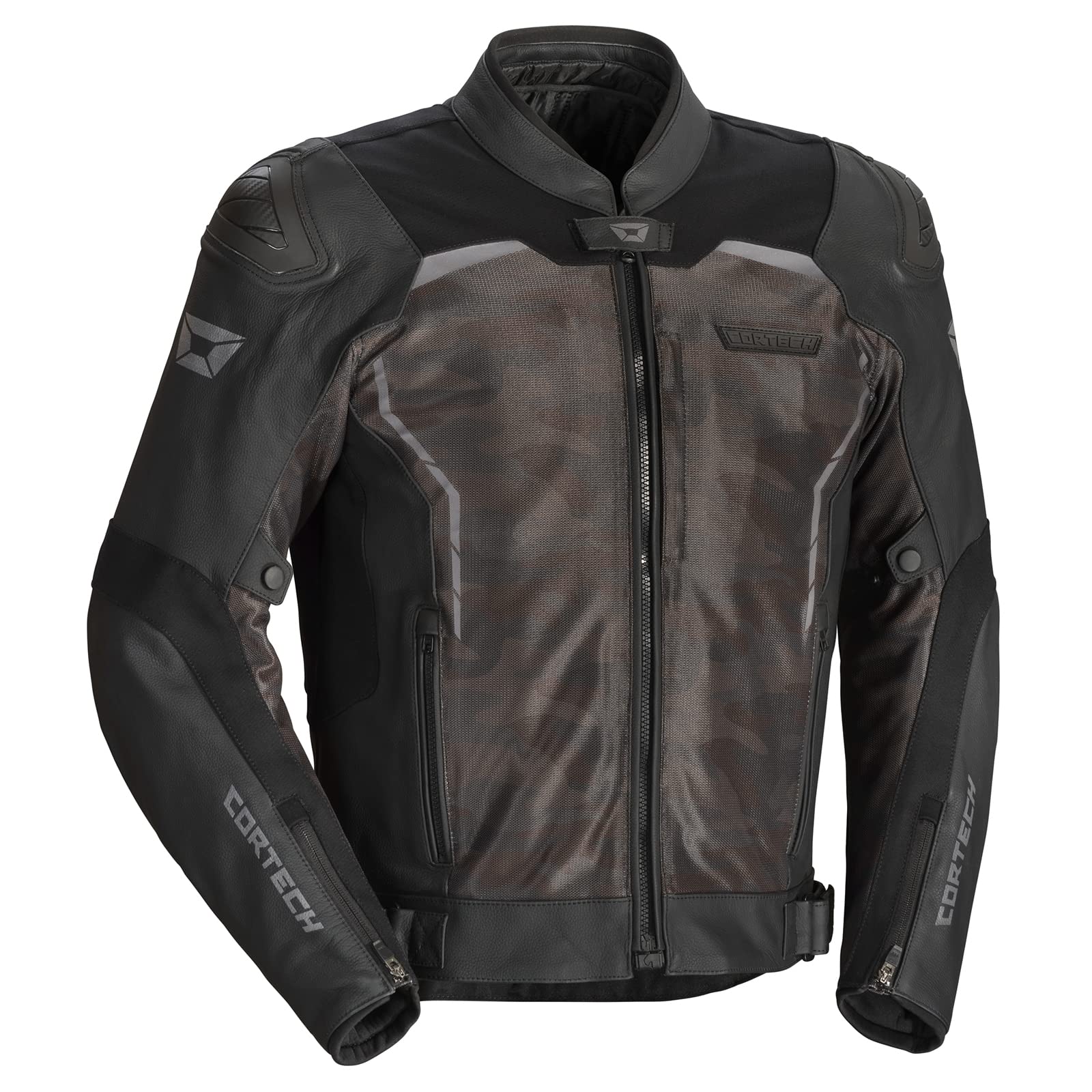 Cortech Vader Motorcycle Jacket - Men's Black Leather Riding Jacket with Armor Protection for Street & Racing Bikes | Perfect for Commuting, Touring & Adventure Riding