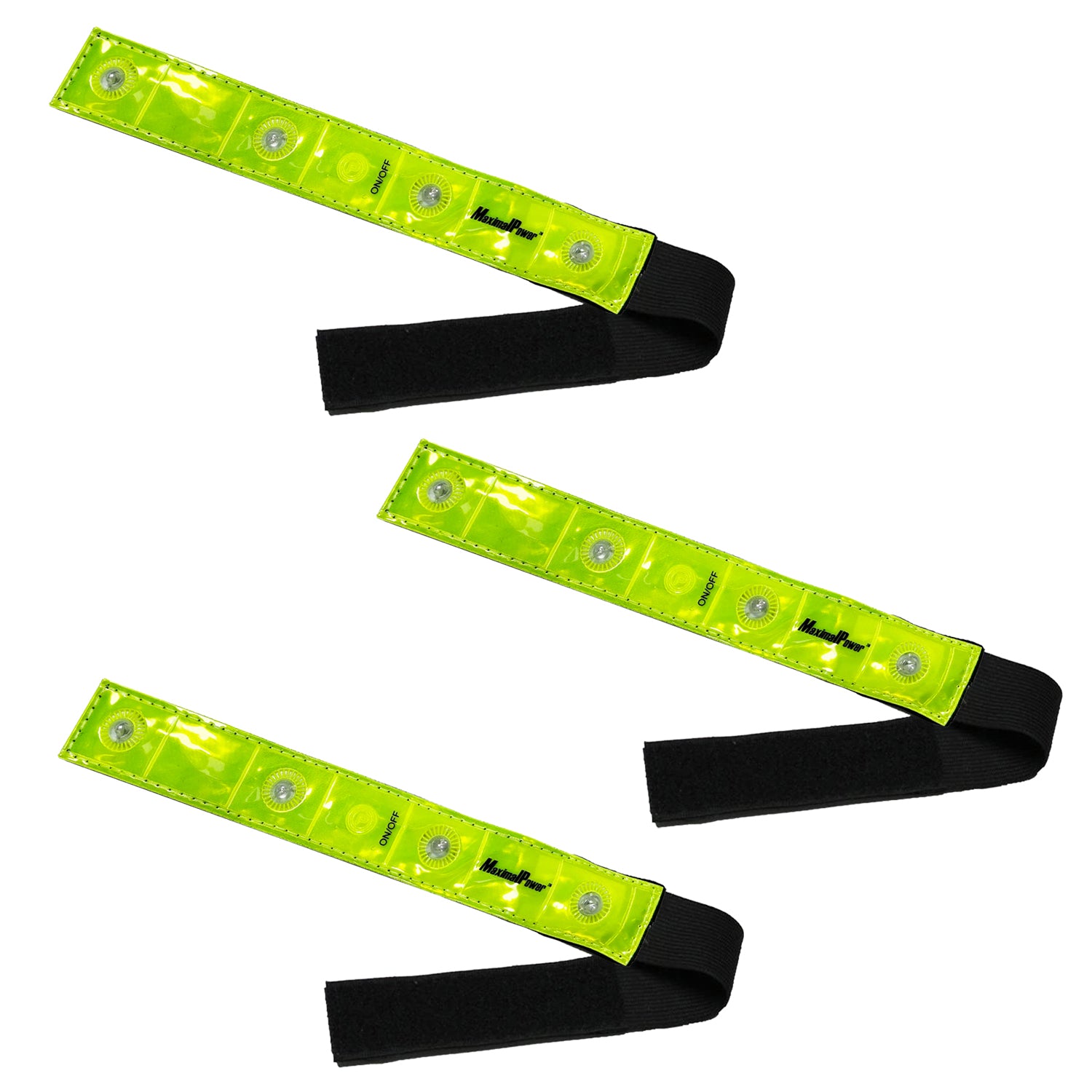 Roadside X Training Cross Country Cycling Safety Band with 4 LED Lights - High Visibility Reflective Armband for Night Running, Jogging & Outdoor Sports