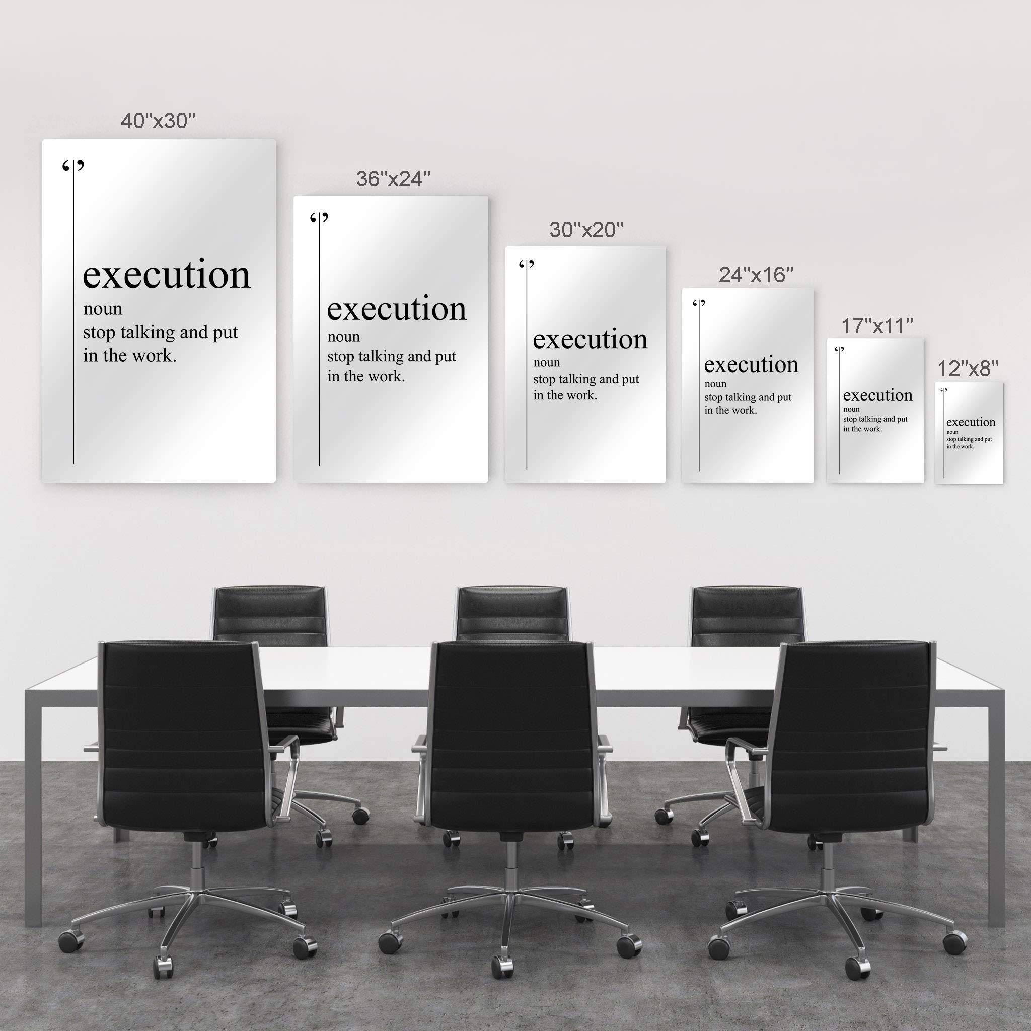 Smile Art Design Black & White Dictionary Metal Wall Art - Motivational & Inspirational Office Decor - Entrepreneur Quote Print - Modern Home & Office Wall Decor - Perfect Gift Ready to Hang (36x24) - Ideal for Living Rooms, Offices & Workspaces