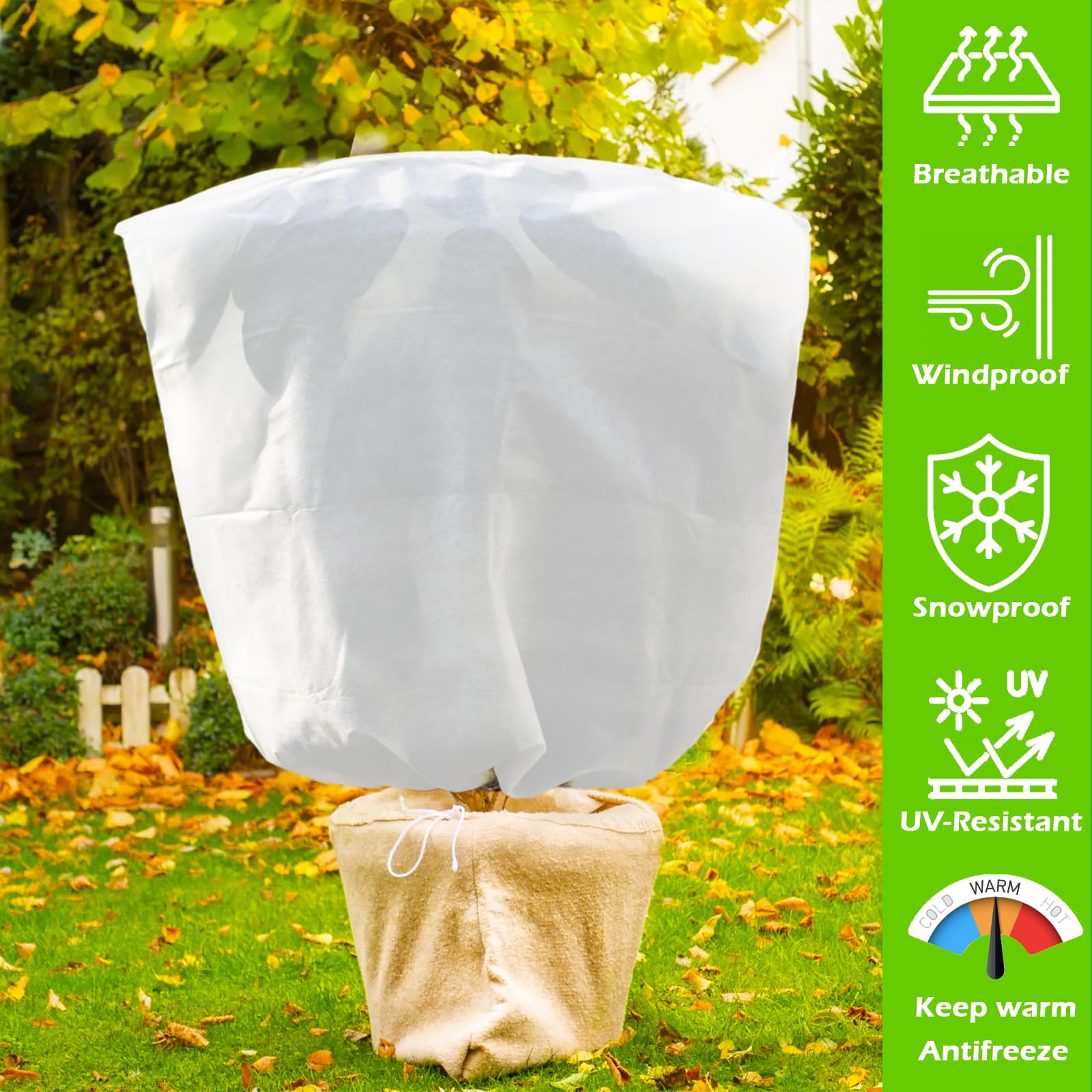 Reusable Winter Plant Covers for Frost Protection - Large 23.6