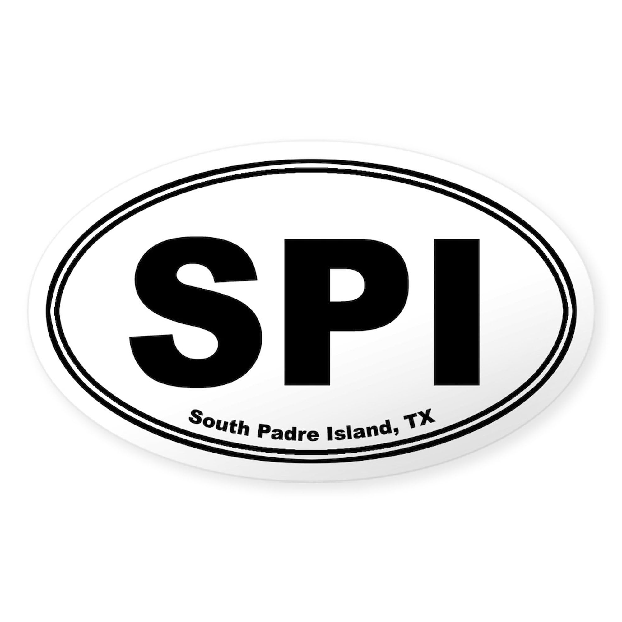 South Padre Island SPI Oval Car Bumper Sticker - Waterproof Vinyl Decal for Cars, Laptops, Windows | Perfect for Beach Lovers & Travel Enthusiasts