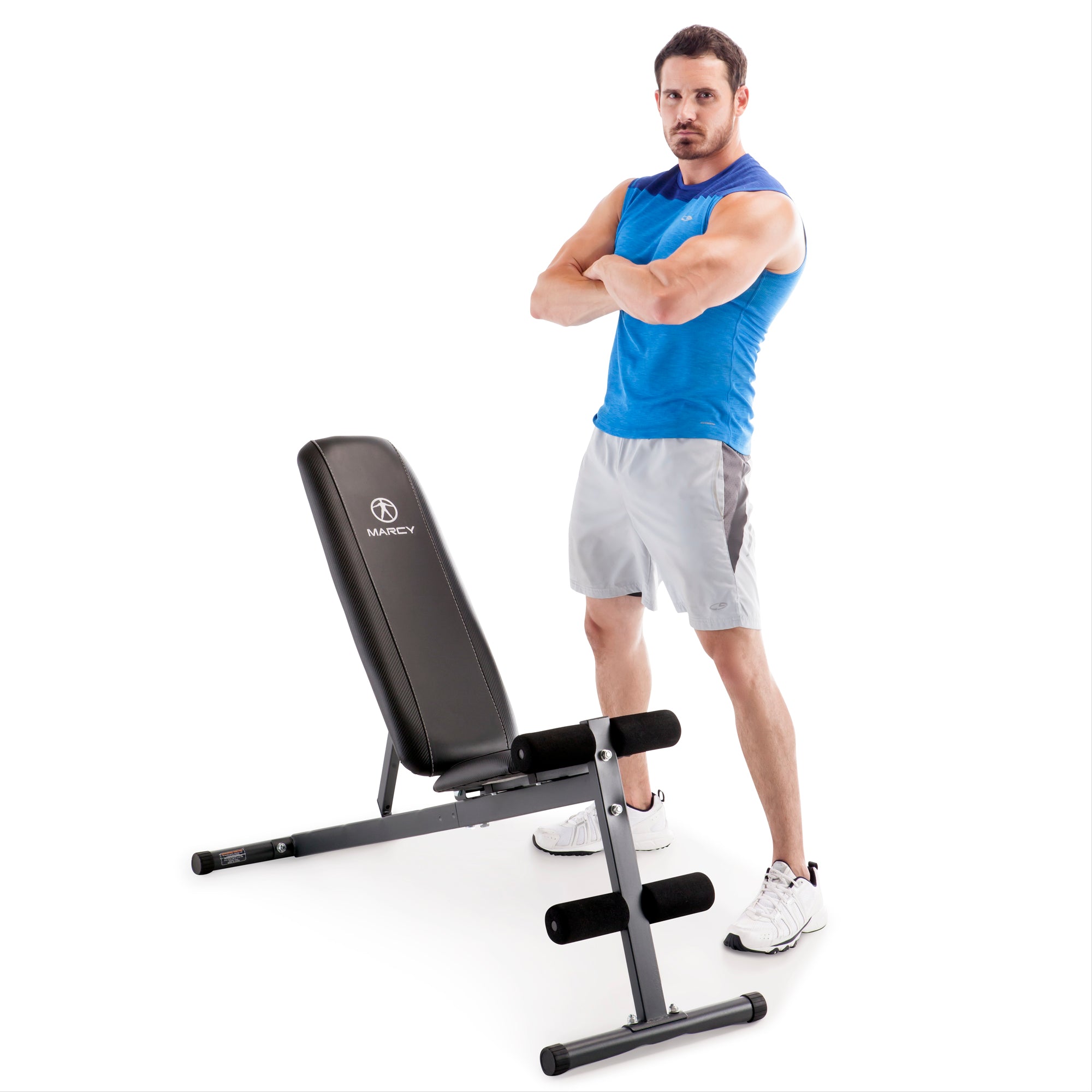 Marcy Utility Bench SB 261W - Adjustable Weight Bench for Home Gym, Strength Training & Full-Body Workouts - Perfect for Dumbbell Exercises, Sit-Ups & Fitness Enthusiasts