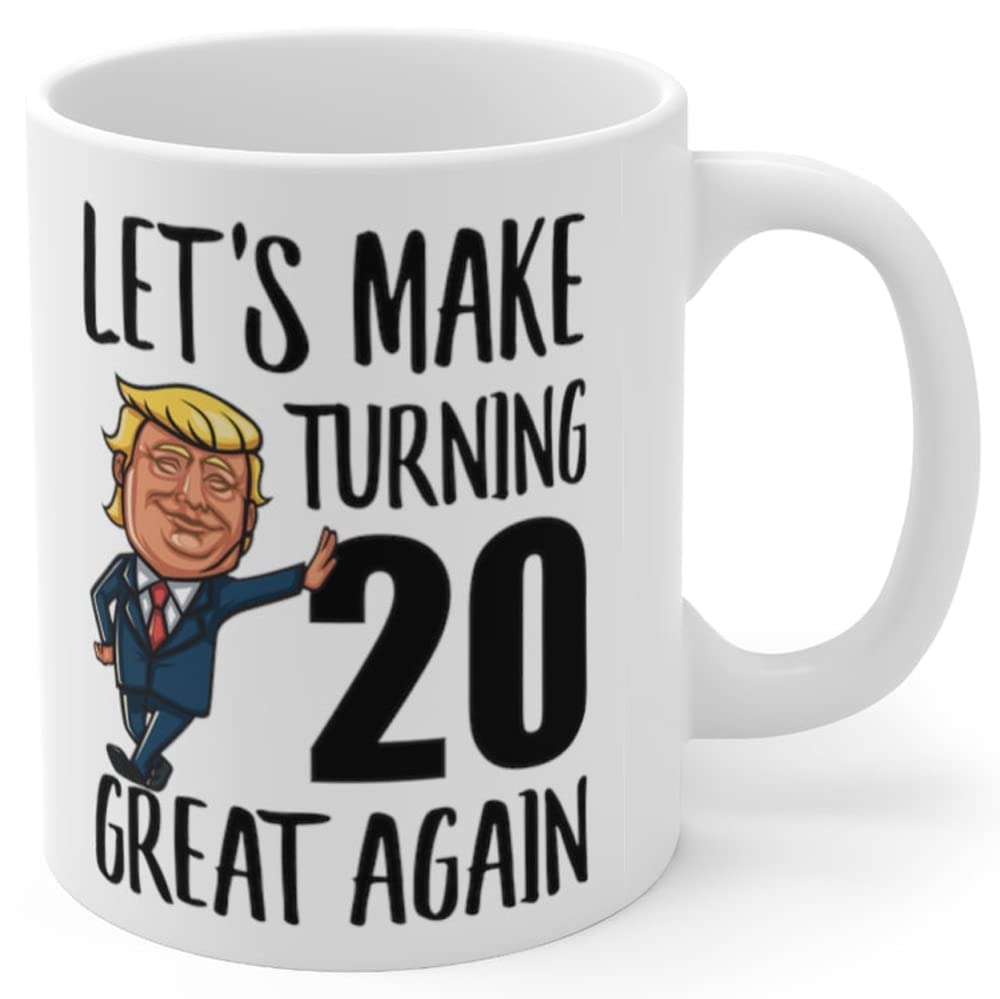 20th Birthday Gifts for Women & Men - Funny 20 Years Old Coffee Mug with Inspirational Quotes - 11oz White Ceramic Cup - Perfect for Milestone Celebrations, Office Use & Gift Giving