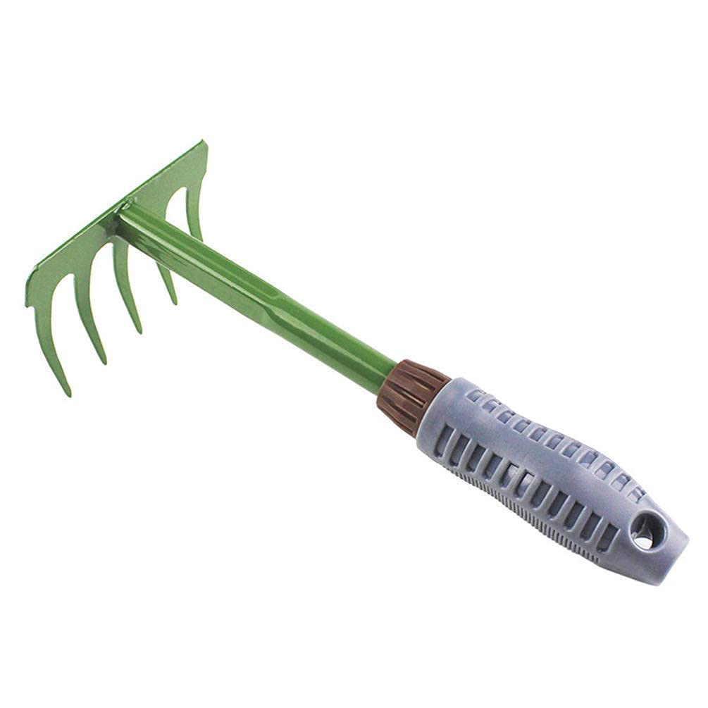 Iron Hand Rake - Small Garden Cultivator Tool for Weeding, Soil Aeration & Planting | Durable Metal Rake for Lawn, Balcony, Farm & Outdoor Gardening | Perfect for Flower Beds, Vegetable Patches & Yard Maintenance