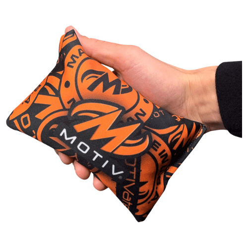 Motiv Flex Grip Sack Black/Orange - Premium Bowling Ball Grip Accessory for Enhanced Control & Performance - Perfect for League Play & Practice Sessions