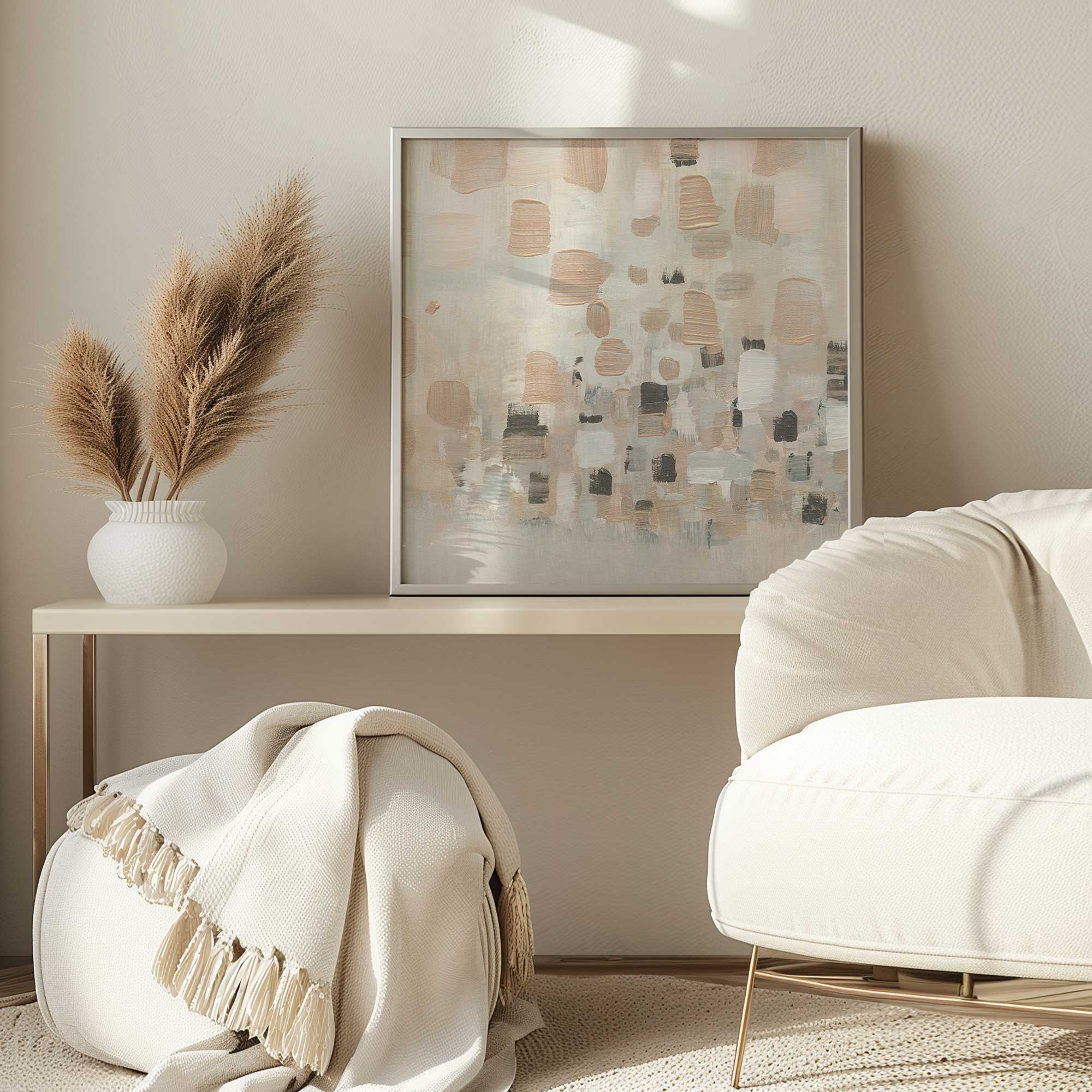 Earthen Harmony Abstract Print Wall Art - Modern Boho Home Decor for Living Room, Bedroom & Office