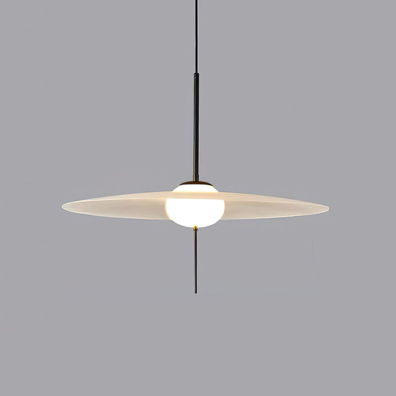 Modern Mono Pendant Light - Sleek Minimalist Hanging Fixture for Kitchen Island, Dining Room & Bedroom Lighting - Adjustable Height & Dimmable LED Bulb Compatible