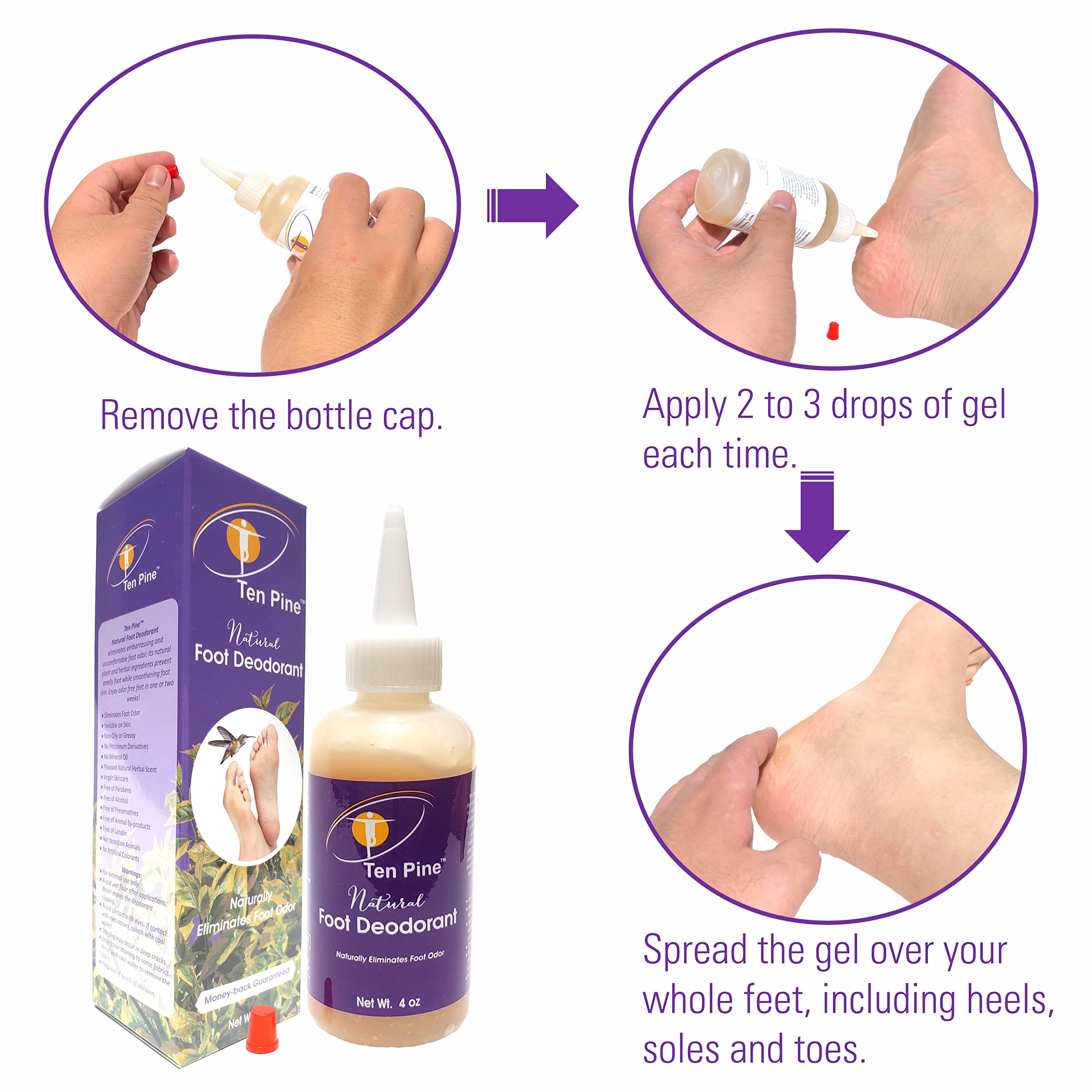 Natural Vegan Foot Deodorant Cream for Smelly Feet - Odor Control & Elimination | Non-Oily, Toxin-Free Formula | 4oz Travel Size | Perfect for Athletes, Hikers & Daily Foot Care