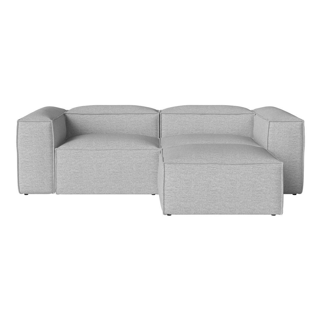 Cosima 2-Seater Small Sofa with Pouf - Compact Loveseat for Small Spaces, Apartments & Cozy Living Rooms
