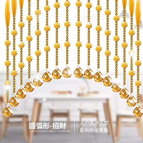 Arched Crystal Beaded Door Curtain - Decorative Boho Partition for Living Room & Bedroom Doorway | Perfect for Room Dividers, Window Treatments & Boho Home Decor