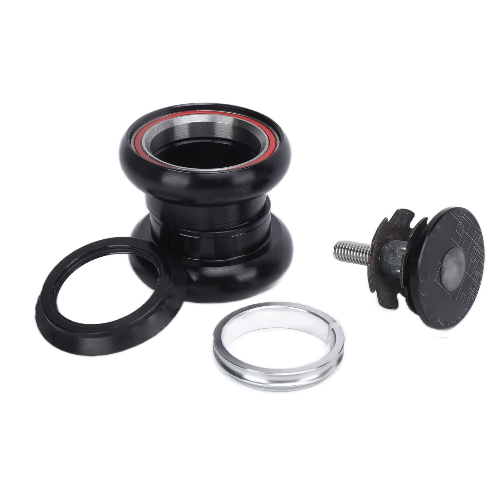 High Precision Aluminum Alloy Bicycle Headset with 360° Rotation & Sealed Bearings - Durable Road Bike Headset for Smooth Steering | Perfect for Mountain Biking, Commuting & Road Cycling