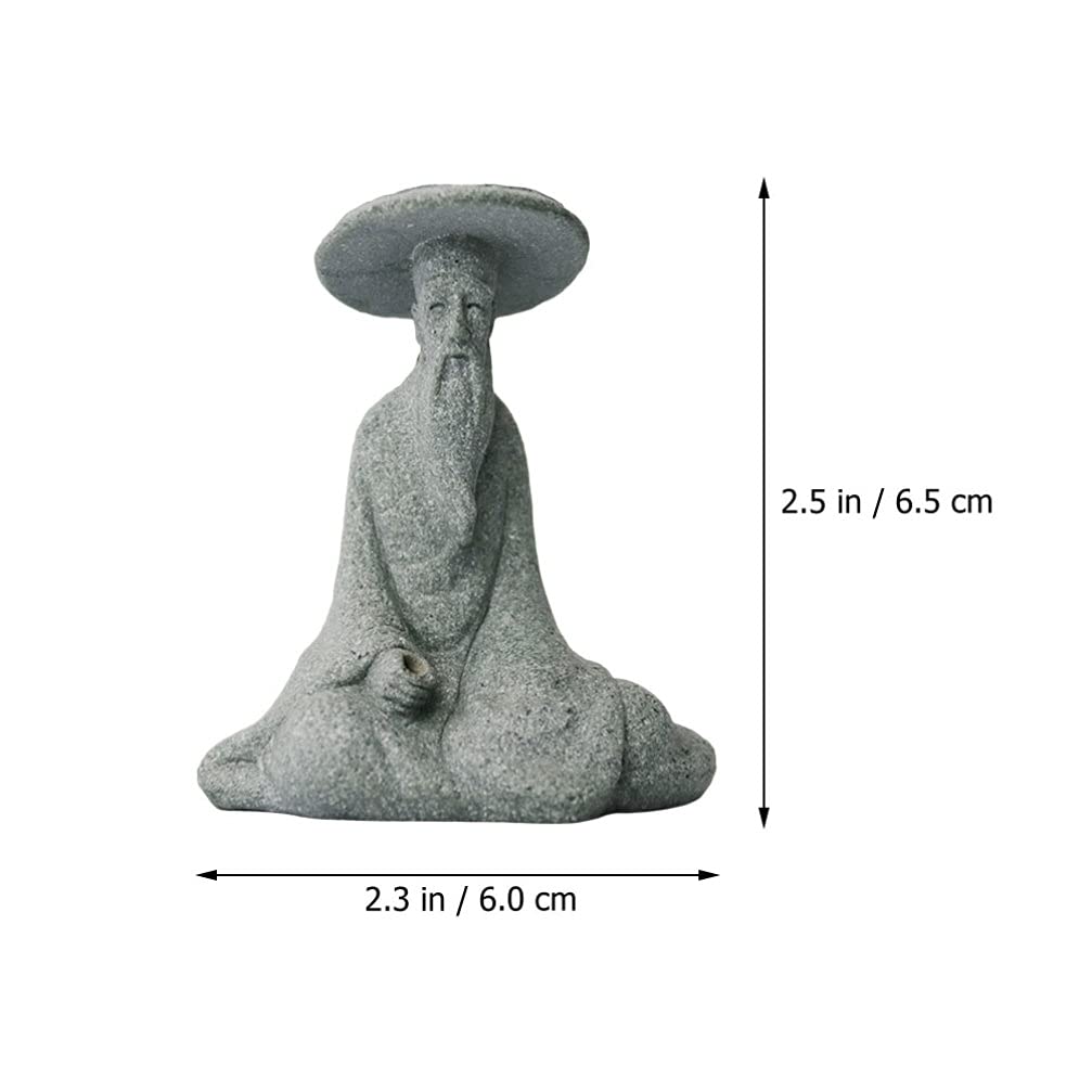 Handmade Cabilock Fairy & Fisherman Miniature Figurines - Sandstone Aquarium Decor, Fish Tank Ornaments, Bonsai & Photo Props - Perfect for Home, Office & Garden Decoration